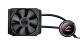 ASUS ROG RYUO 120 - Sistema de refrigeración líquida de CPU, con Oled de color, AURA Sync RGB, tubo de goma reforzado de 38 cm, ventilador optimizado
