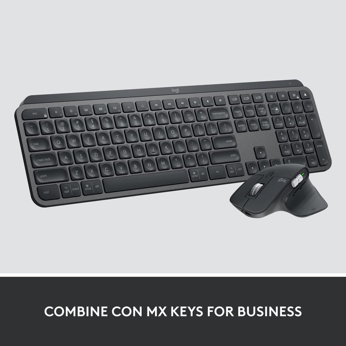 Logitech MX Master 3S para empresas, ratón inalámbrico con clics suaves, 8K DPI, receptor USB Logi Bolt seguro, BT, carga USB-C, Desplazamiento MagSpeed, Windows/Mac/Chrome/Linux - Gris