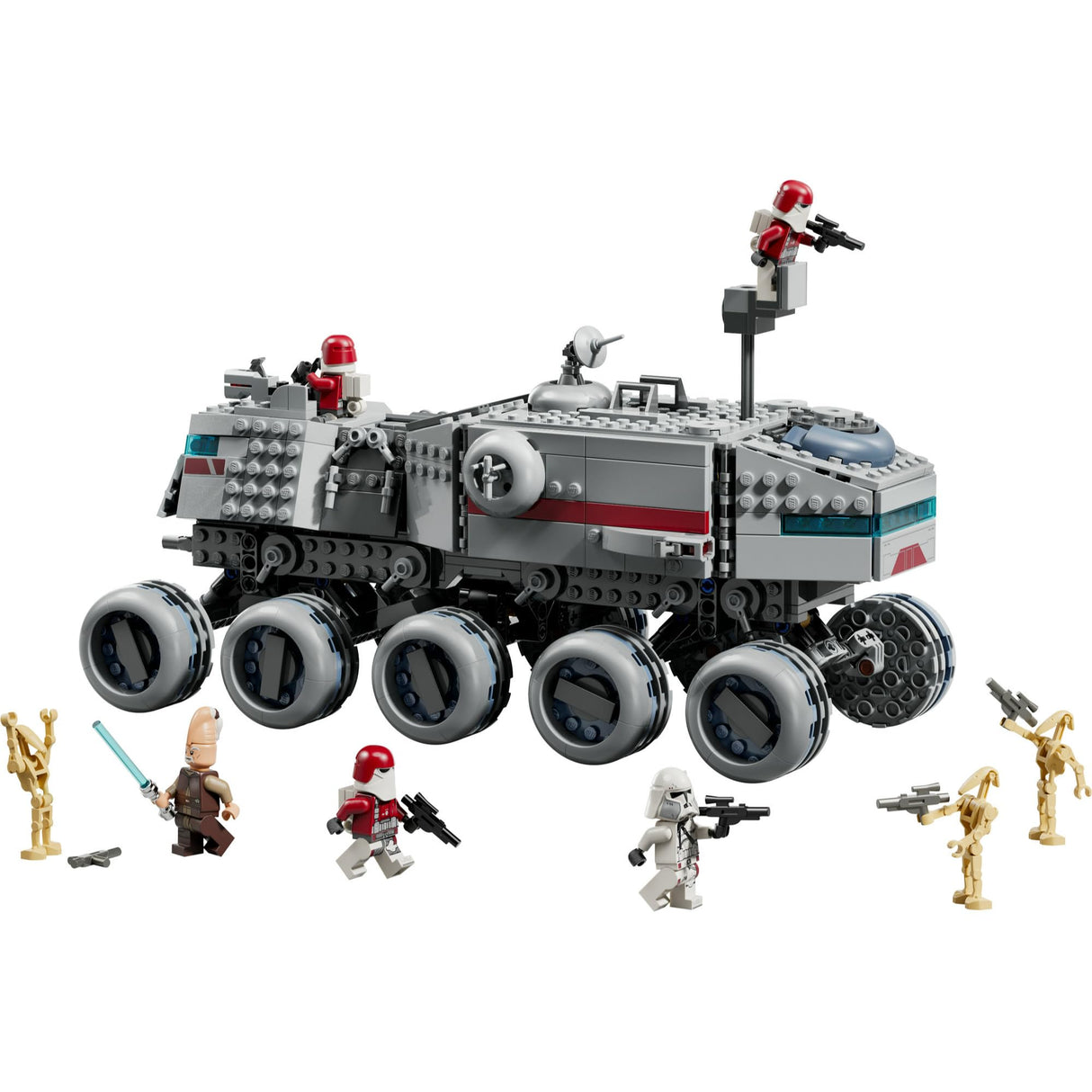 LEGO Star Wars 75413 Juggernaut de la República - Juguete de Construcción con 3 Figuras de Droides y 5 Minifiguras inc. Ki-Adi-Mundi con Espada Láser - Regalo para Niños de 9+ Años de Las Guerras Clon