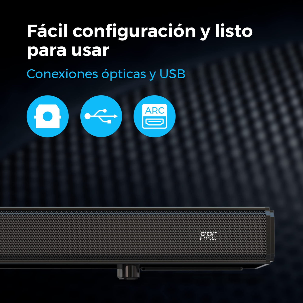 Cello YWS23-DE TV Soundbar, 2x15W y 50W (Total 80W), Altavoz de 2.1 Canales, Bluetooth, AC/DC, HDMI, USB Óptico
