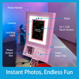 HP Sprocket Cabina fotográfica Impresora instantánea de Color (Rosa) + Papel Zink (100 Hojas) + Fondo fotográfico de Boda (1)
