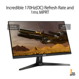 ASUS TUF Gaming VG27AQA1A - Monitor de 27" WQHD (2560x1440), Overclock 170Hz (por encima de 144Hz), Extreme Low Motion Blur, Freesync Premium, 1ms (MPRT), Shadow Boost, HDR, DisplayWidget Lite
