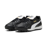 PUMA King Top TT, Zapatillas de fútbol Unisex Adulto, Negro Blanco Oro, 42 EU