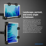 ARKON Mounts - Soporte para tablet con bloqueo de carretilla elevadora con brazo de eje de 8.5 pulgadas, flexibilidad ajustable, instalación sin esfuerzo, diseñado para vehículos de almacén, se adapta
