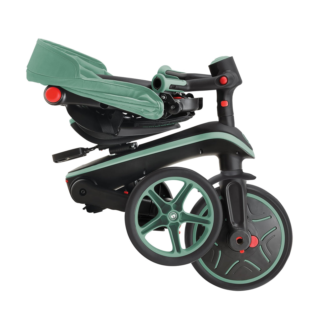 Tricycle Globber Explorer 4 en 1 Evolutif et Pliable Vert Olive