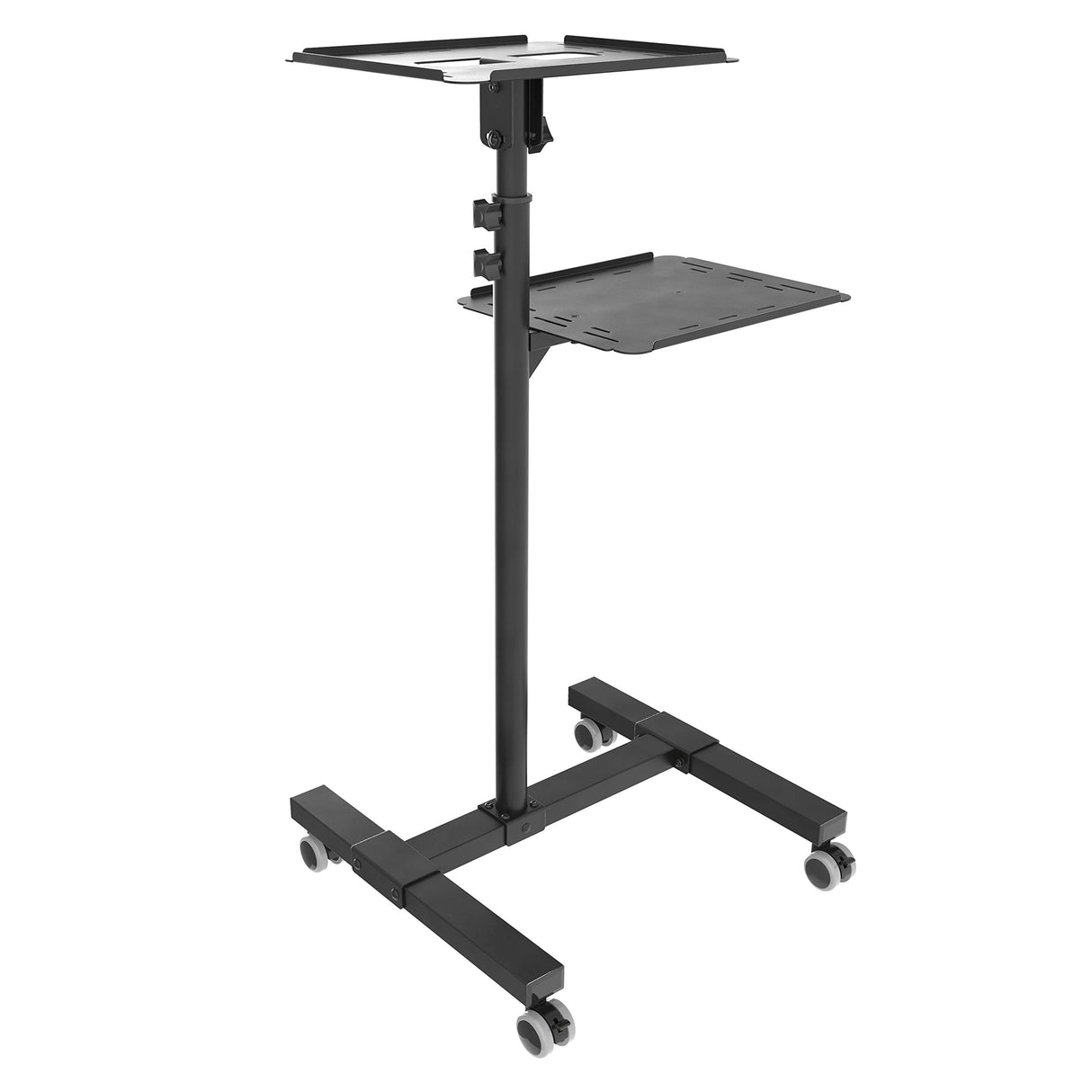RICOO Soporte proyector Suelo Altura Regulable Elevador Ordenador portátil Universal CZ0800 Ruedas Bandeja Notebook Mesa para Laptop Negro
