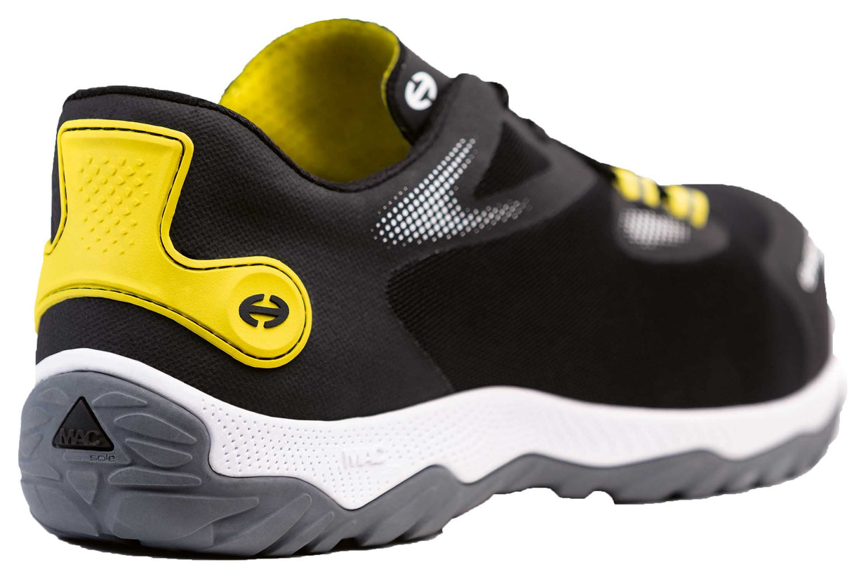 Heckel S1p Flexible, Zapatos de Seguridad Hombre, Negro Amarillo, 41 EU