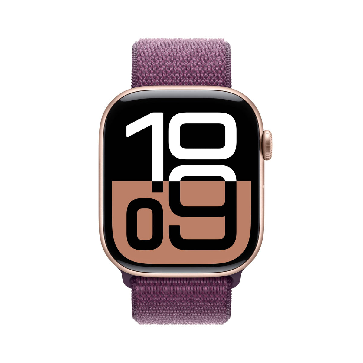 Apple Watch Series 10 GPS + Cellular Smartwatch con Caja de Aluminio Oro Rosa de 46 mm y Correa Loop Deportiva Ciruela - Talla única. Monitor de entreno, App ECG y Neutro en Carbono