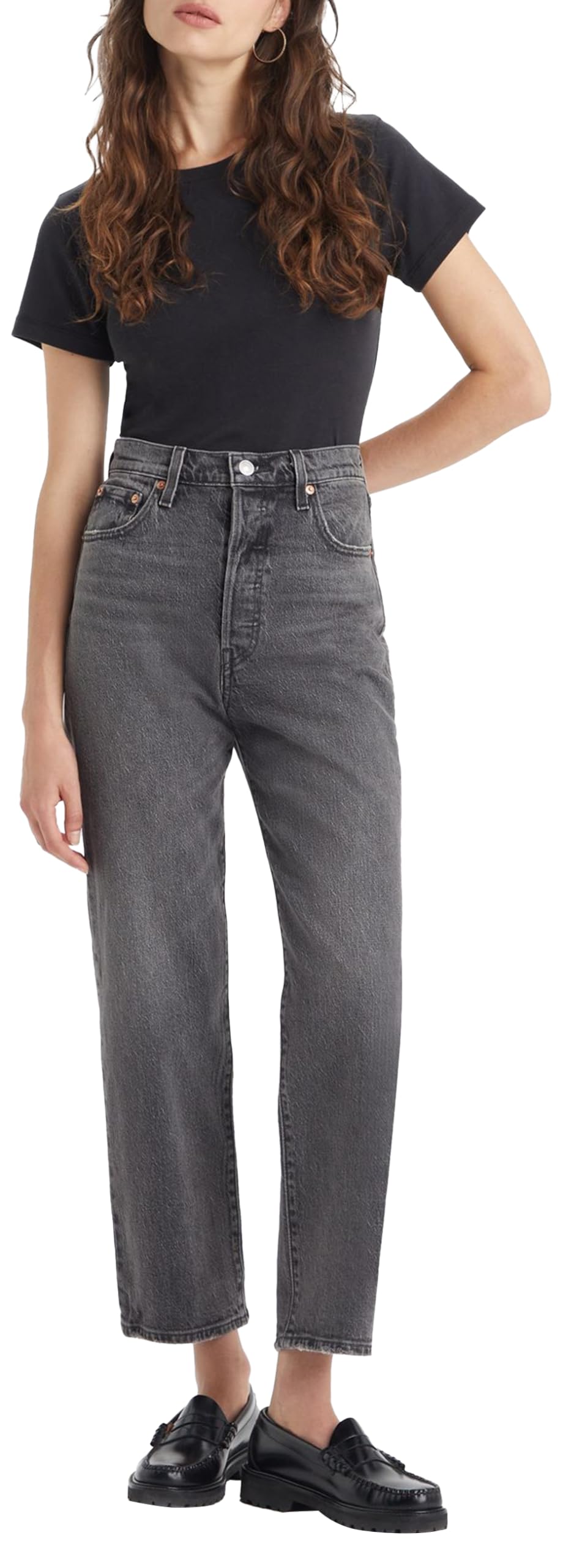 Levi's Ribcage Straight Ankle Vaqueros, Well Worn, 27W / 27L para Mujer