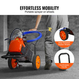 VEVOR Pulverizador de Pintura sin Aire de Eficiencia de 1700 W, 3,5 L/min, 3000 PSI con Diafragma, Carrito y Barra de Extensión, Pulverizador de Pintura para Pulverización Interior y Exterior