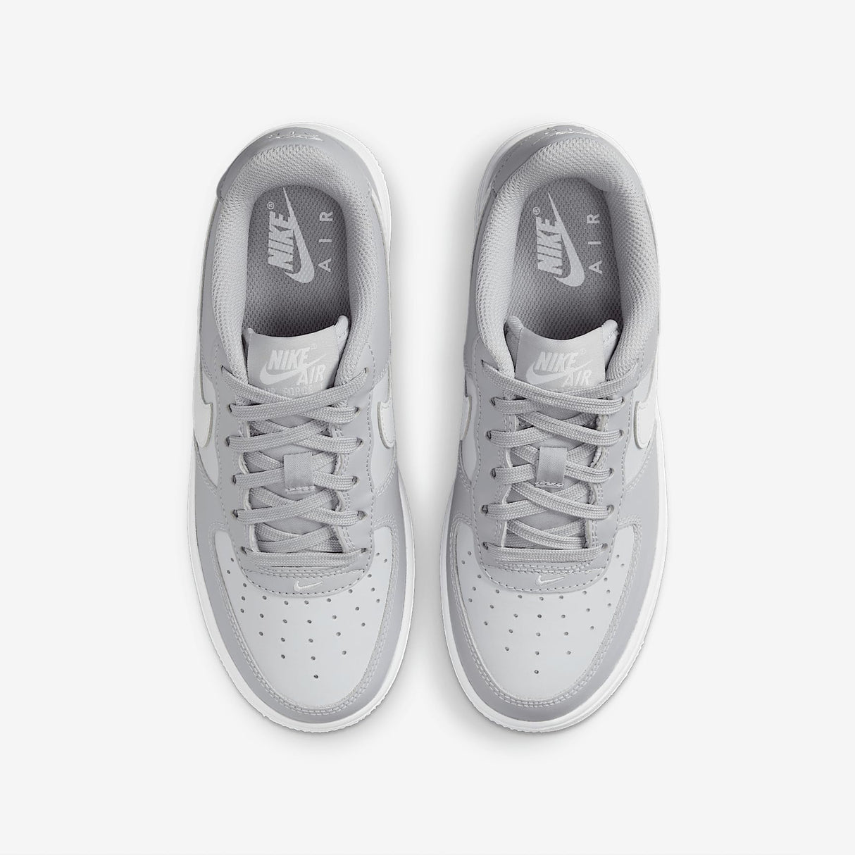 NIKE Air Force 1 (GS), Sneaker, Wolf Grey Pure Platinum White, 40 EU