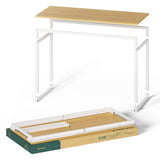 Zinus Jennifer Mesa de escritorio 160x61x74 cm - Mesa de estudio moderna de metal y madera - Mesa de ordenador - Marrón y blanco