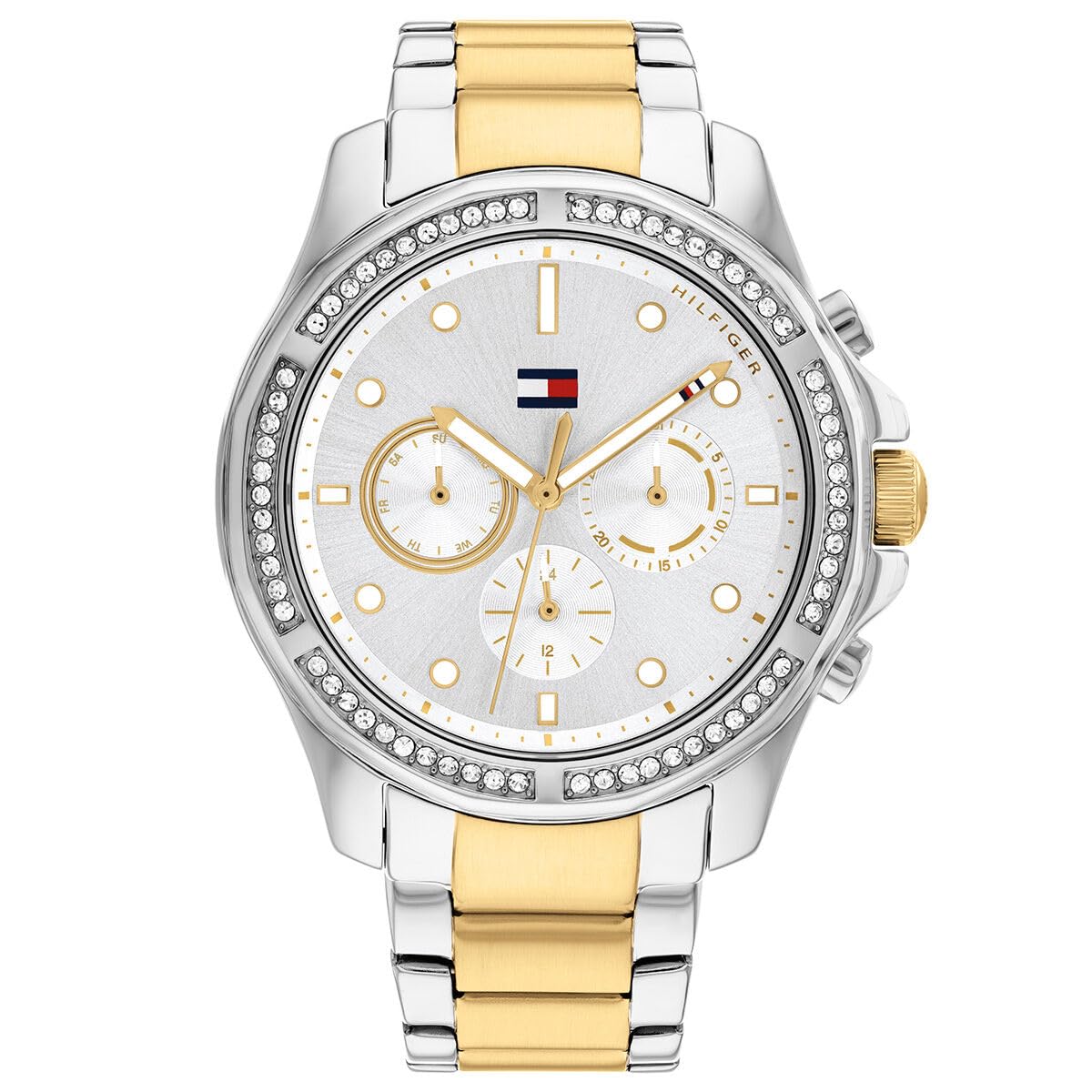 Tommy Hilfiger Reloj Analógico de Cuarzo Multifunción para Mujer con Correa de Acero Inoxidable Bicolor - 1782615