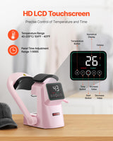 VEVOR Prensa Térmica Automática para Gorras con 2 Platinas Intercambiables Pantalla Táctil para un Control Preciso de Tiempo y Temperatura, Impresión por Transferencia Térmica para Sombreros, Rosa