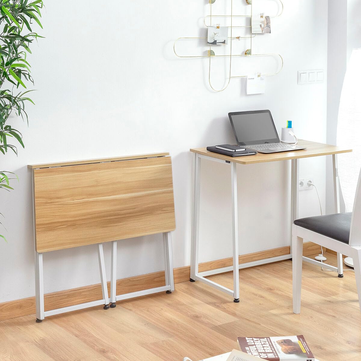 InnovaGoods® Escritorio Plegable Portátil, Mesa Escritorio Plegable se Adapta fácilmente a Diversos Espacios, Mesa Plegable Escritorio Ideal para teletrabajo, no Requiere Montaje. 80 x 75 x 45 cm