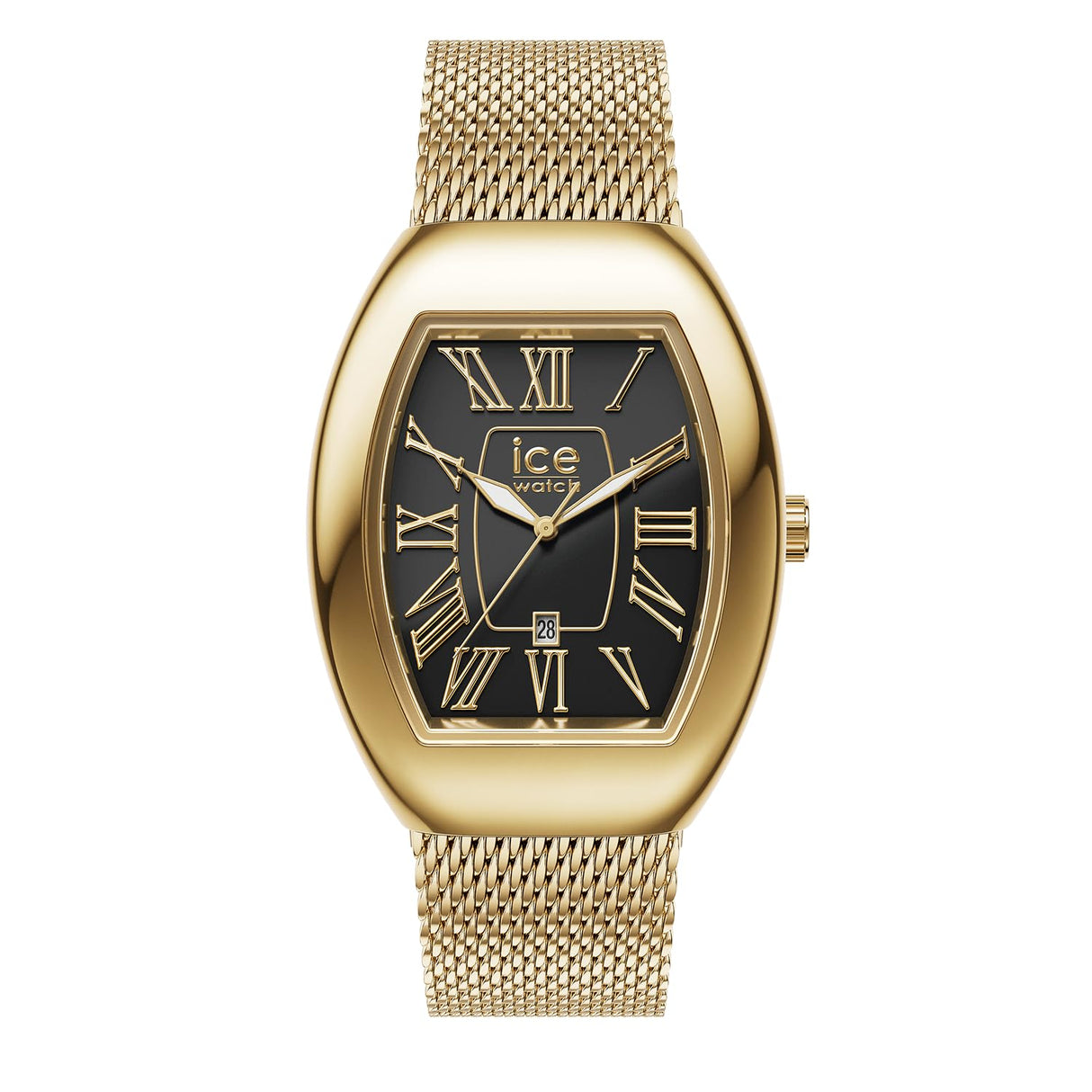 Ice-Watch - ICE boliday Dome Metal mesh Black GD - Reloj dorado para Mujer con Correa de Acero Inoxidable - 024486 (Small)