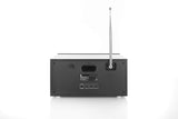 Radio híbrido de diseño 74988 • CD, USB, MP3, DAB+ radio, entrada auxiliar, radio FM, streaming de música, Spotify, AmazonMusic, sistema estéreo, pantalla OLED, HIFI, conector para auriculares, negro,