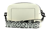 DKNY Kenza Camera Bag, Estuche para la Camara De Las Mujeres, Optic White/Black, 8.6" W x 5.7" H X 3.1" D
