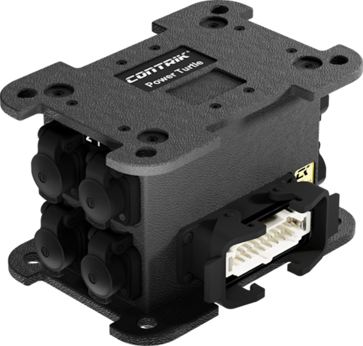 Power Turtle Multicore Box para distribución eléctrica compacta, extremadamente robusta que permite una reducción significativa del volumen