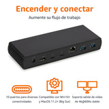 Amazon Basics Estación de acoplamiento compatible con Thunderbolt 4/USB4 Pro, 2 TBT4, 1 HDMI 2.1, 3 USB A 3.1, RJ45, pantalla dual, Negro, 19,96 x 7,5 x 3,12 cm