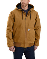 Carhartt, Hombre, Chaqueta De Estilo Deportivo, Aislada, En Algodón De Lona Con Efecto Desgastado, Ajuste Holgado, Marrón Carhartt®, M