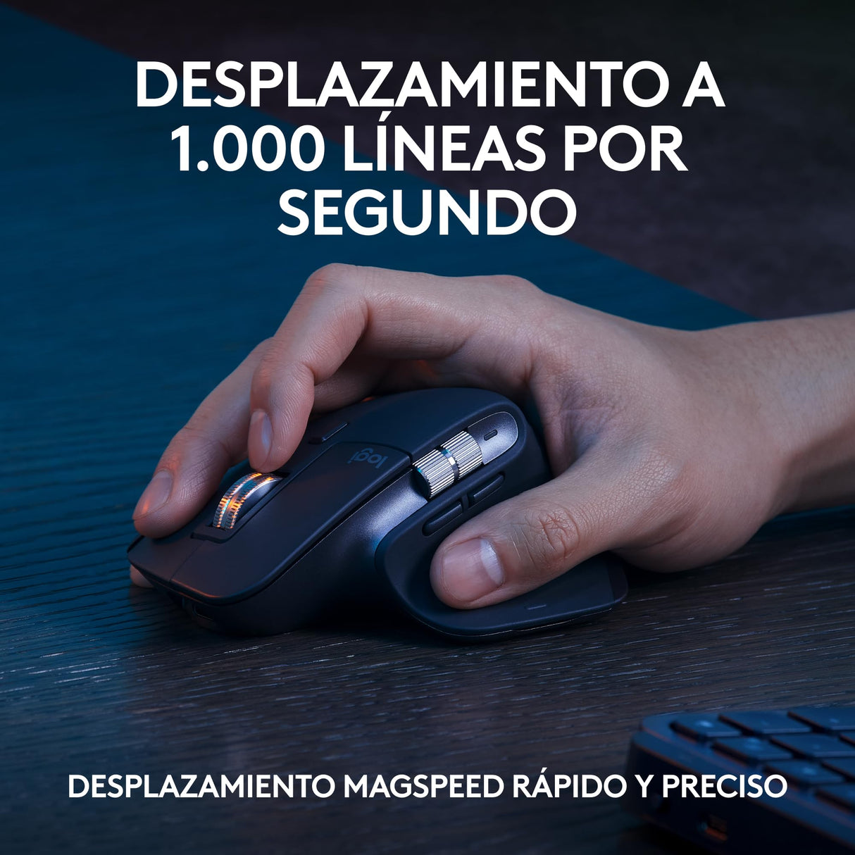 Logitech MX Keys S Combo, Teclado y Ratón Inalámbricos de Calidad con Apoyo, Iluminación, Desplazamiento Rápido, Bluetooth, USB C, para Windows/Linux/Chrome/Mac, Disposición QWERTY Español, Grafito