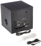 Yamaha NS-P41-BK Altavoces 5.1 con Subwoofer Autoamplificado, Color Negro, 6 Piezas