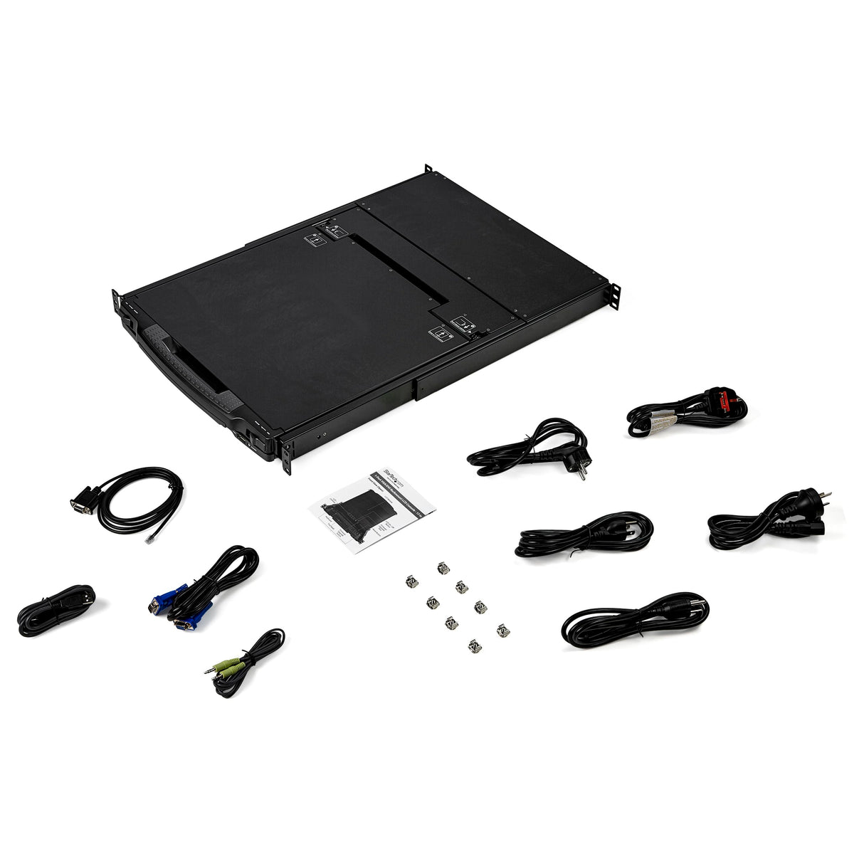 StarTech.com Consola KVM HD de 17" para Rack - de Riel Doble - Incluye Cables y Brackets de Montaje - DVI y VGA - LCD de Montaje en Rack