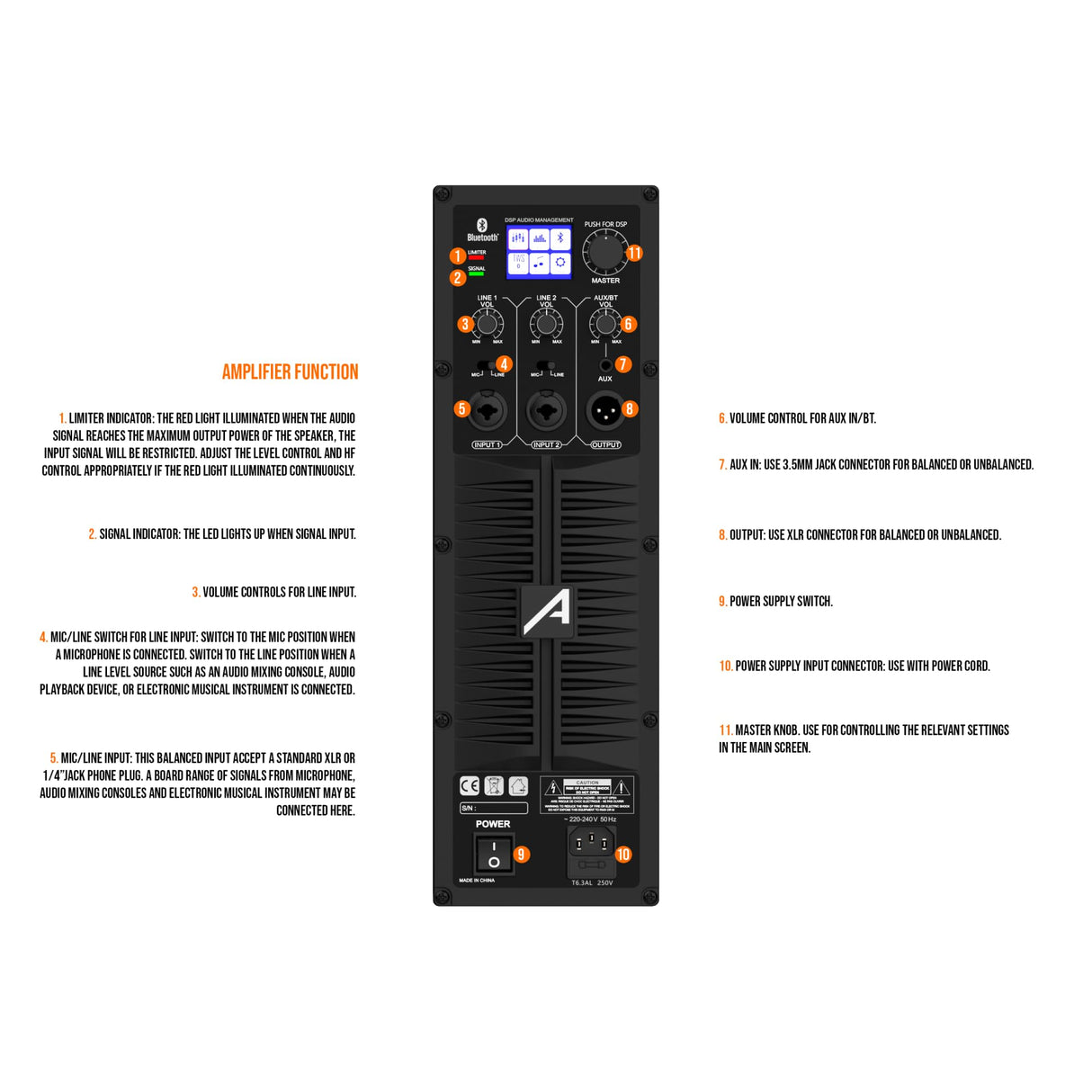 Audibax Pro Kingston 12 DSP Altavoz Activo 12" 800W + Funda Incluida