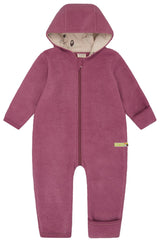 loud + proud Wollfleece, Gots Zertifiziert Mono, Morado, 74-80 Unisex bebé