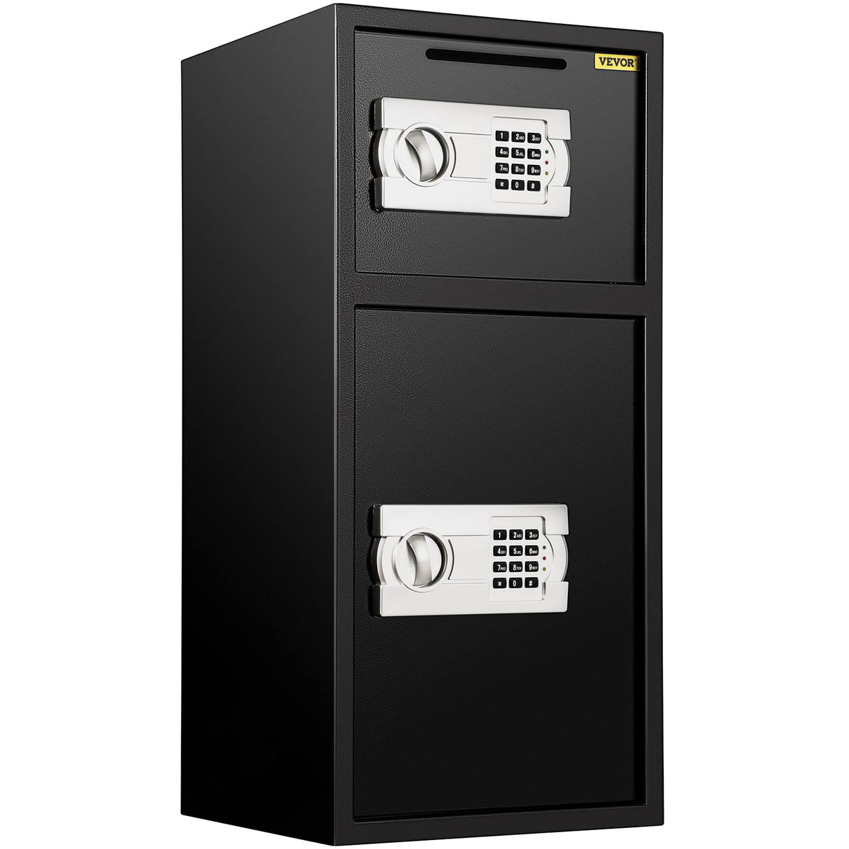 BuoQua Caja Fuerte de Seguridad con Llave de 75 x 34 x 34 cm, Caja de Seguridad Digital con Cerradura de Seguridad BXG-052, Caja Fuerte Digital de Hierro Fuerte de 33 ", Diseño 2 en 1 Negro