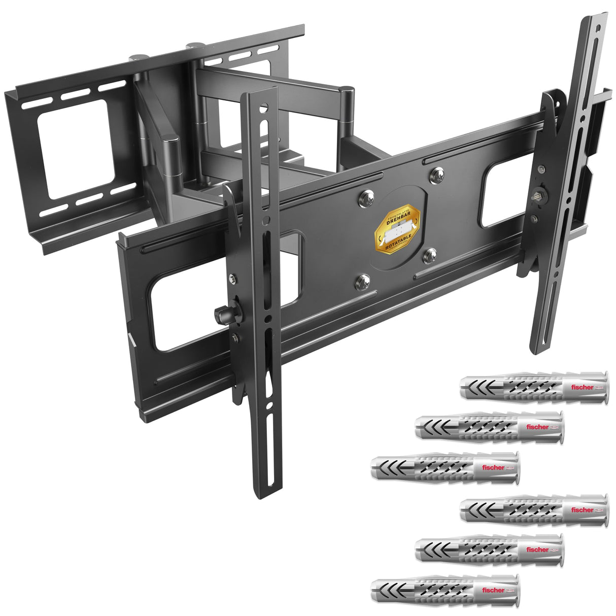 RICOO Soporte TV Pared 40-75" Pulgadas (102-191cm) R06-F Brazo articulado Giratorio Inclinable Colgador televisión Universal VESA 300x200-600x400