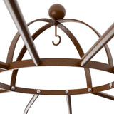 Relaxdays Arco Jardín Metal, 269x211x211 cm, Soporte Enredaderas y Rosas, Plantas Trepadoras, Tutor con Ganchos, Bronce, Acero