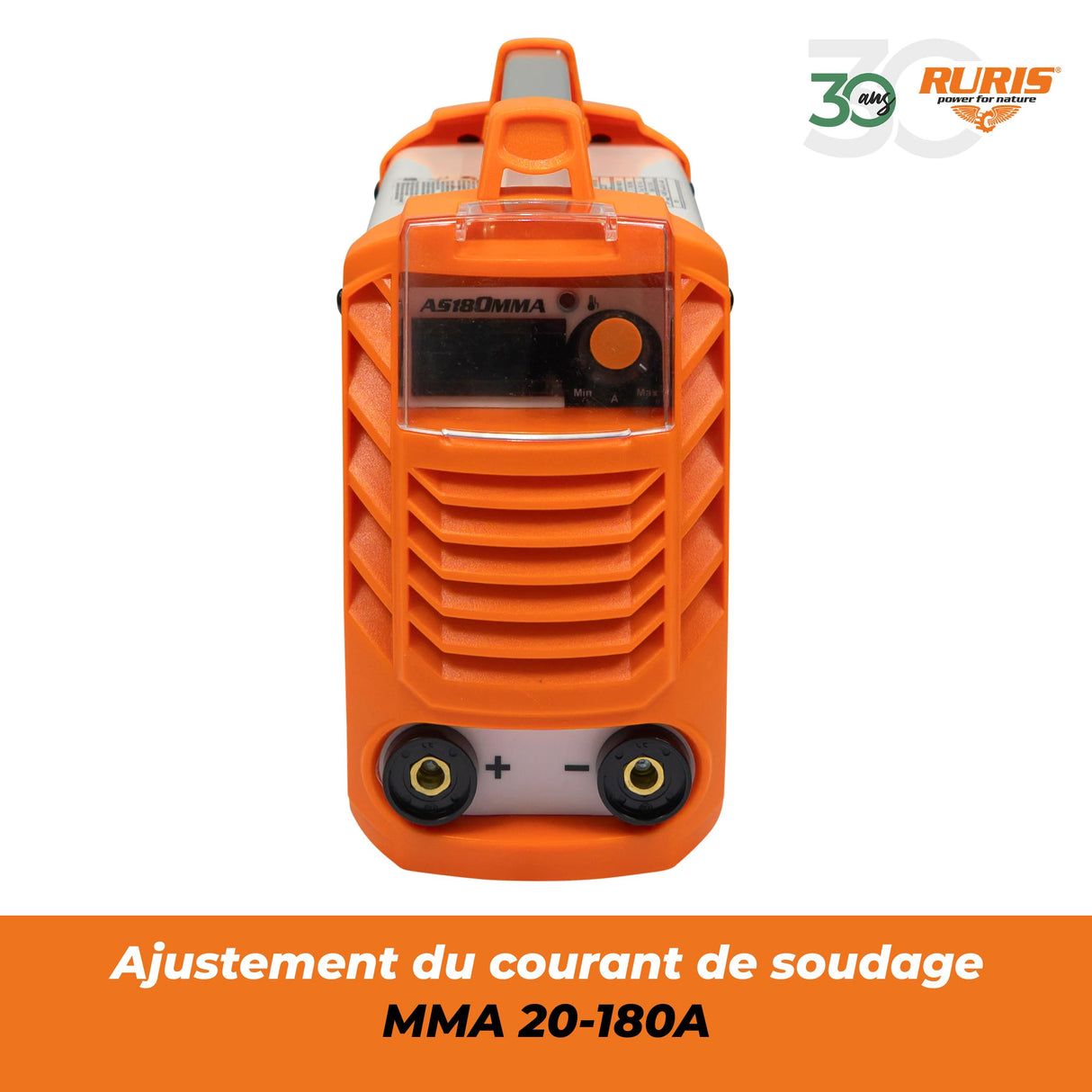 RURIS - Máquina de soldadura Ruris AS180MMA + máscara + martillo/cepillo + 2,5 kg electrodos rutilicos 3,2 mm + imán + guantes + máscara de soldadura soldador con células solares