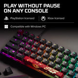 HyperX Alloy Origins 65 – Teclado mecánico para juegos - Formato ultracompacto al 65% – Tecla HyperX Red (lineal) - Cubiertas de PBT de doble capa de las teclas - Retroiluminación LED RGB