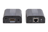 DIGITUS DS-55204 Extensor HDMI - UHD 4K 60 Hz - 70 m mediante cable LAN - Set: Transmisor y Receptor - IR Infrarrojos - HDCP 2.2