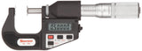 Starrett Micrómetro LCD tipo disco 756FL-1, dedal de fricción, tuerca de bloqueo, rango de 0-1 pulgada, graduación de 0.001 pulgadas