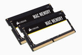 Corsair Mac Memory SODIMM 32GB (2x16GB) DDR4 2666MHz CL18 Memoria para Sistemas Mac, Calificada por Apple - Negro