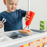 Melissa & Doug Carro de bocadillos y Dulces de Madera, Comida de Madera, Juego de imitación, Gran Set de Juego con Accesorios de Calidad óptima, Tienda o Restaurante para Jugar, Regalo para niños 3+