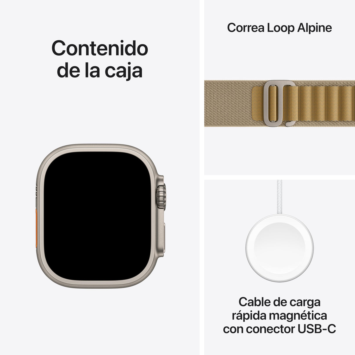 Apple Watch Ultra 2 GPS + Cellular Smartwatch, Reloj Deportivo con Caja de Titanio Natural Resistente de 49 mm y Correa Loop Alpine Canela - Talla L. Monitor de entreno y Neutro en Carbono