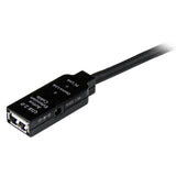 StarTech.com Cable de Extensión Alargador de 20m USB 2.0 Hi Speed Alta Velocidad Activo Amplificado - Macho a Hembra USB A - Negro