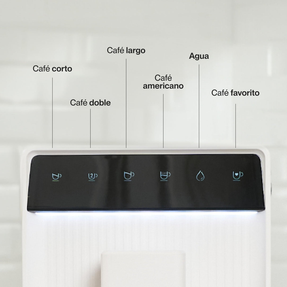 Incapto Aura Cafetera Superautomática | 19 Bares | Botón Doble Espresso | Cafetera de Grano Compacta y Diseño Elegante | Molinillo Regulable | Limpieza automática | Múltiples recetas (Blanco)