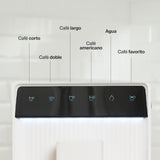 Incapto Aura Cafetera Superautomática | 19 Bares | Botón Doble Espresso | Cafetera de Grano Compacta y Diseño Elegante | Molinillo Regulable | Limpieza automática | Múltiples recetas (Blanco)