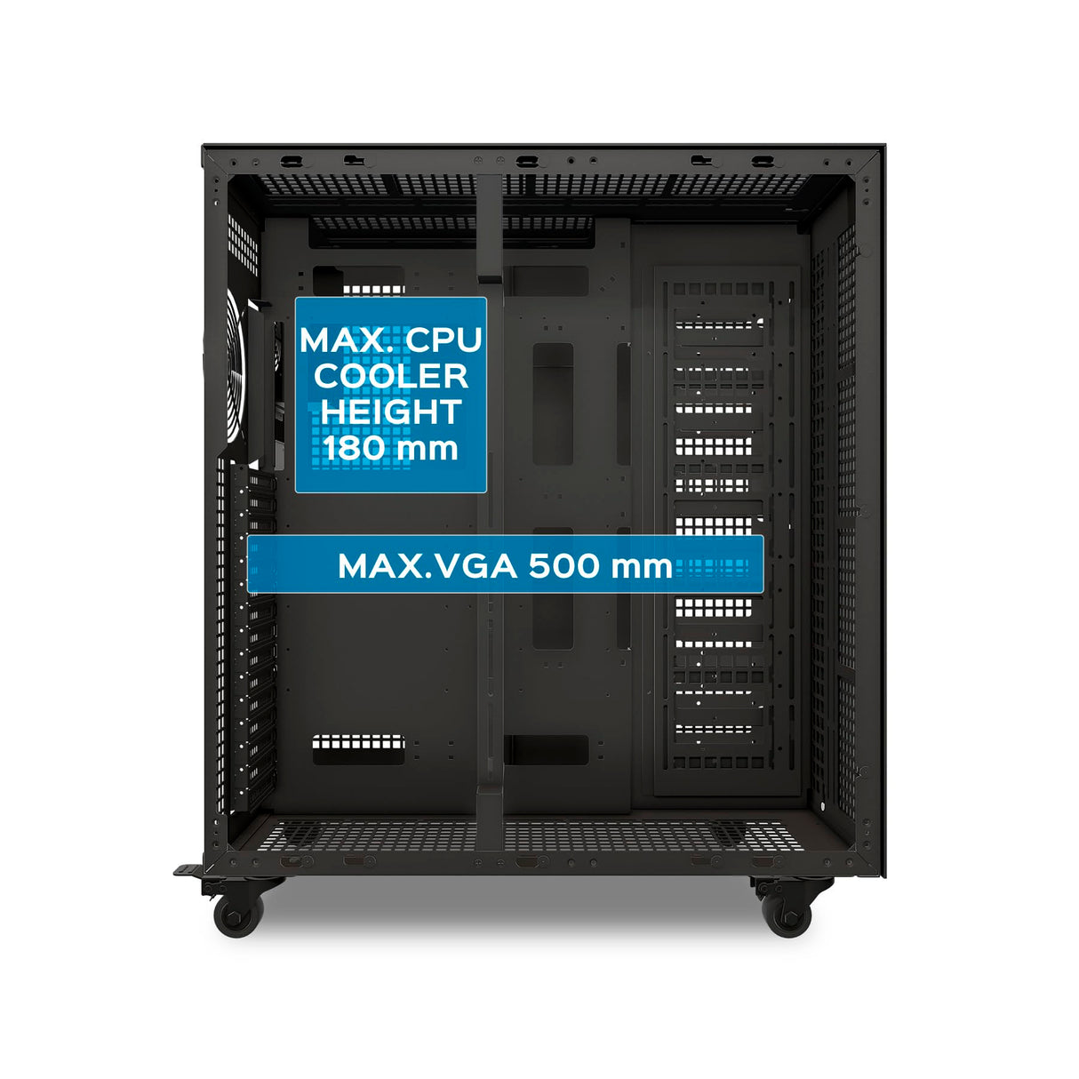 UNYKAch Caja E-ATX Workstation AI Pro 1500 Capaz de Albergar Placas Base con Doble CPU y Dos Fuentes de Alimentación. Admite hasta 4 Tarjetas gráficas y Espacio para 17 Discos Duros
