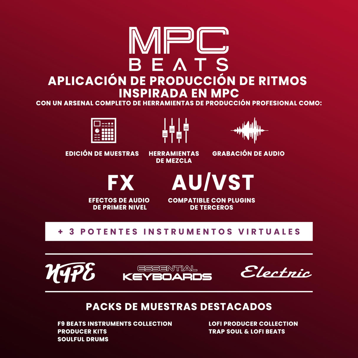 Akai Professional MPK Mini Plus - Teclado Controlador MIDI USB de 37 Mini Teclas con 8 Pads MPC, Secuenciador, MIDI/CV/Gate I/O, Software de Producción y Native Instruments Sound Package