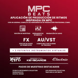 Akai Professional MPK Mini Plus - Teclado Controlador MIDI USB de 37 Mini Teclas con 8 Pads MPC, Secuenciador, MIDI/CV/Gate I/O, Software de Producción y Native Instruments Sound Package
