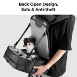 K&F Concept Mochila Camara Multifuncional， Mochila Fotografía Profesional, Mochila Fotográfica para Reflex Impermeable, Bolsa Cámara Compartimento para Portátil de 15.6 Pulgadas(20L) Negro