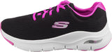 Skechers Arch FIT, Zapatillas Mujer, Black/Light Pink, 36 EU