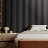 VEVOR Paneles Acústicos 1200x600 mm Paneles de Pared de Madera Decorativa MDF para Decoración de Paredes Interiores Paneles de Pared de Madera Sintética para Reducción de Ruido Roble Negro 4 Piezas