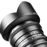 Walimex Pro - Objetivo con Parasol (14 mm, 1:3,1) para Montura de cámaras réflex Nikon